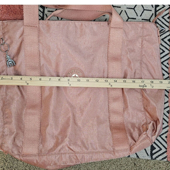 Kipling Asseni Tote Bag in Warm Rose Pink - Picture 12 of 13